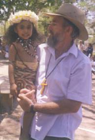 Bishop Michael with a St Francis Dancer